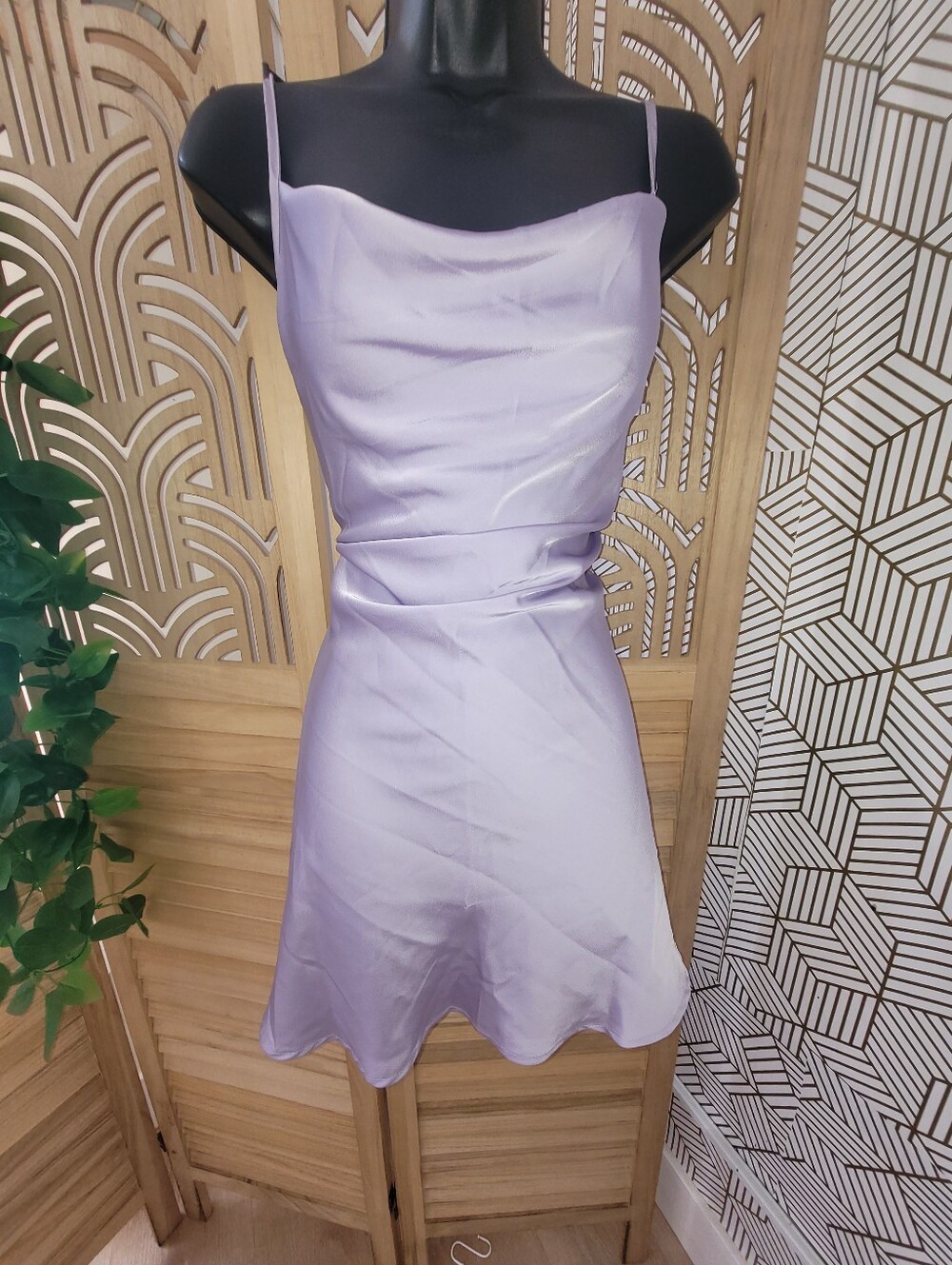 SHEIN Lavender Satin Dress
